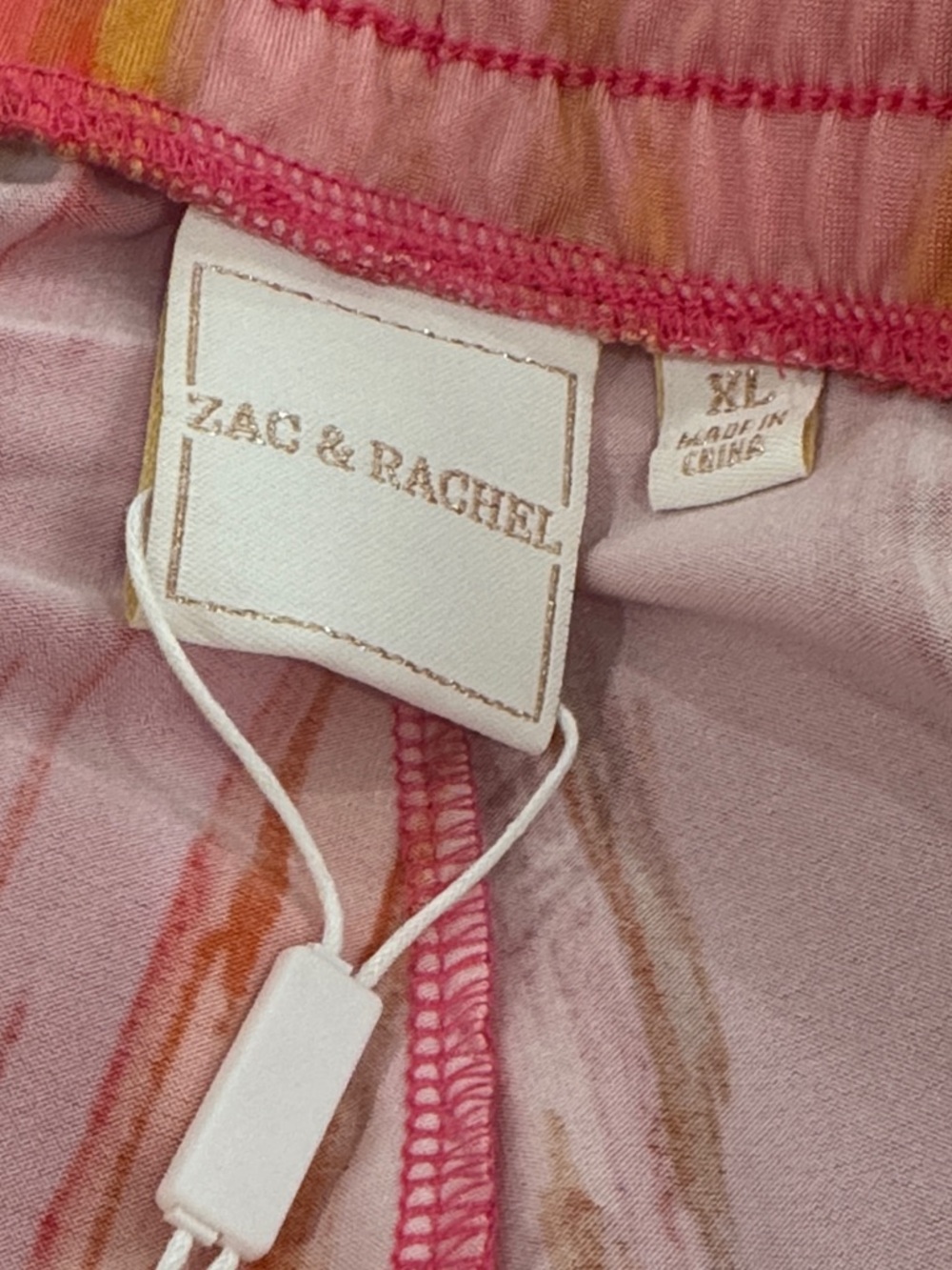 Zac & Rachel Hibiscus Pink Wide Leg Pants XL Resort Vacation NWT - Picture 5 of 7